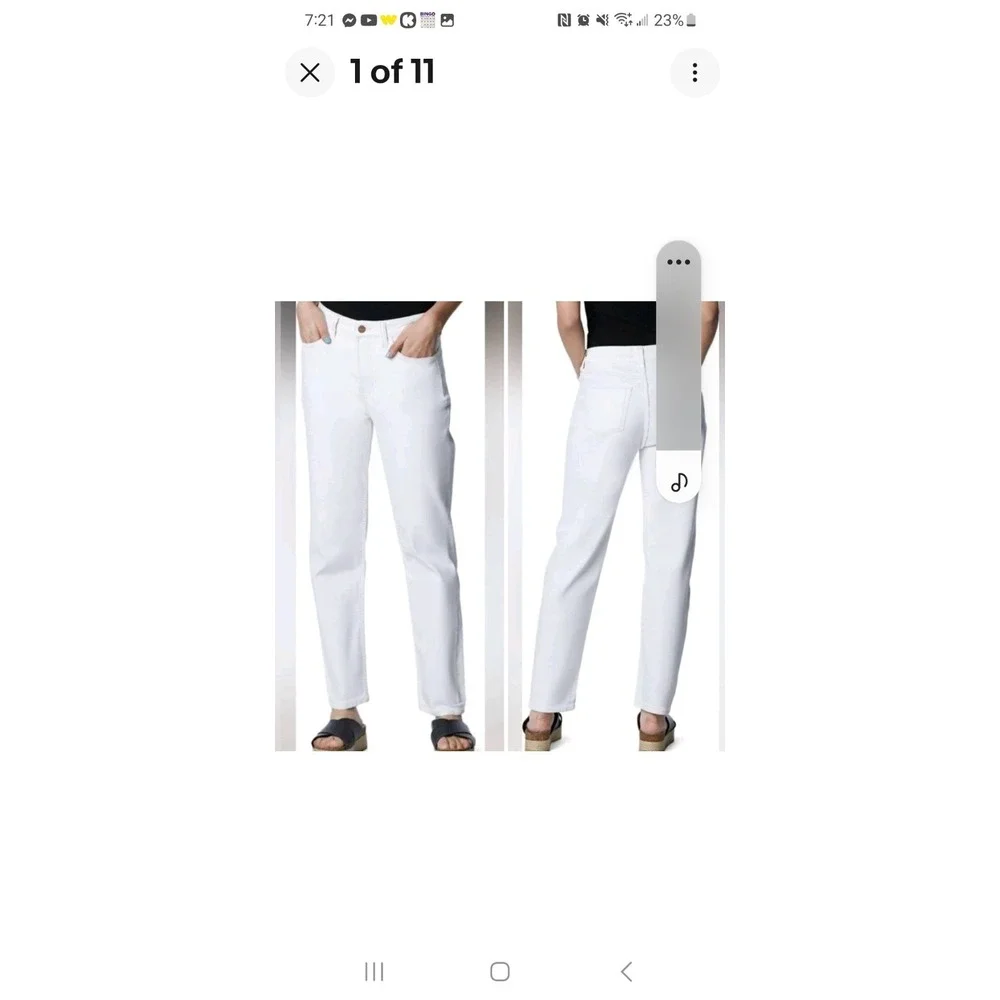 Hint of Blu Women's Jeans, Straight Leg,‎ Stretch Denim, White, Size 30, NWT